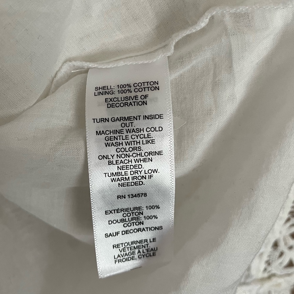 {Vineyard Vines} Tiered Eyelet Ruffle Dress in White - Womens Medium - NWT - Picture 9 of 10